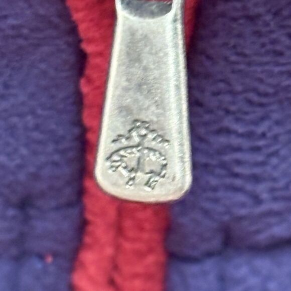 Brooks Brothers Full-Zip Fleece Vest Mens Large Navy Red Color Block Pockets - Picture 5 of 8